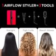 TYMO Airflow Styler 2.0 Curling Iron - Flat Iron Hair Straightener and Curler 2 in 1, 1.25 Inch Ionic Curling Wand, Black