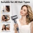 Hair Dryer, 160000 RPM Professional High-Speed Blow Dryer 500 Millions Negative Ionic Care Hair Dryer, Gray Hair Dryer, 160000 RPM Professional High-Speed Blow Dryer 500 Millions Negative Ionic Care Hair Dryer, Gray
