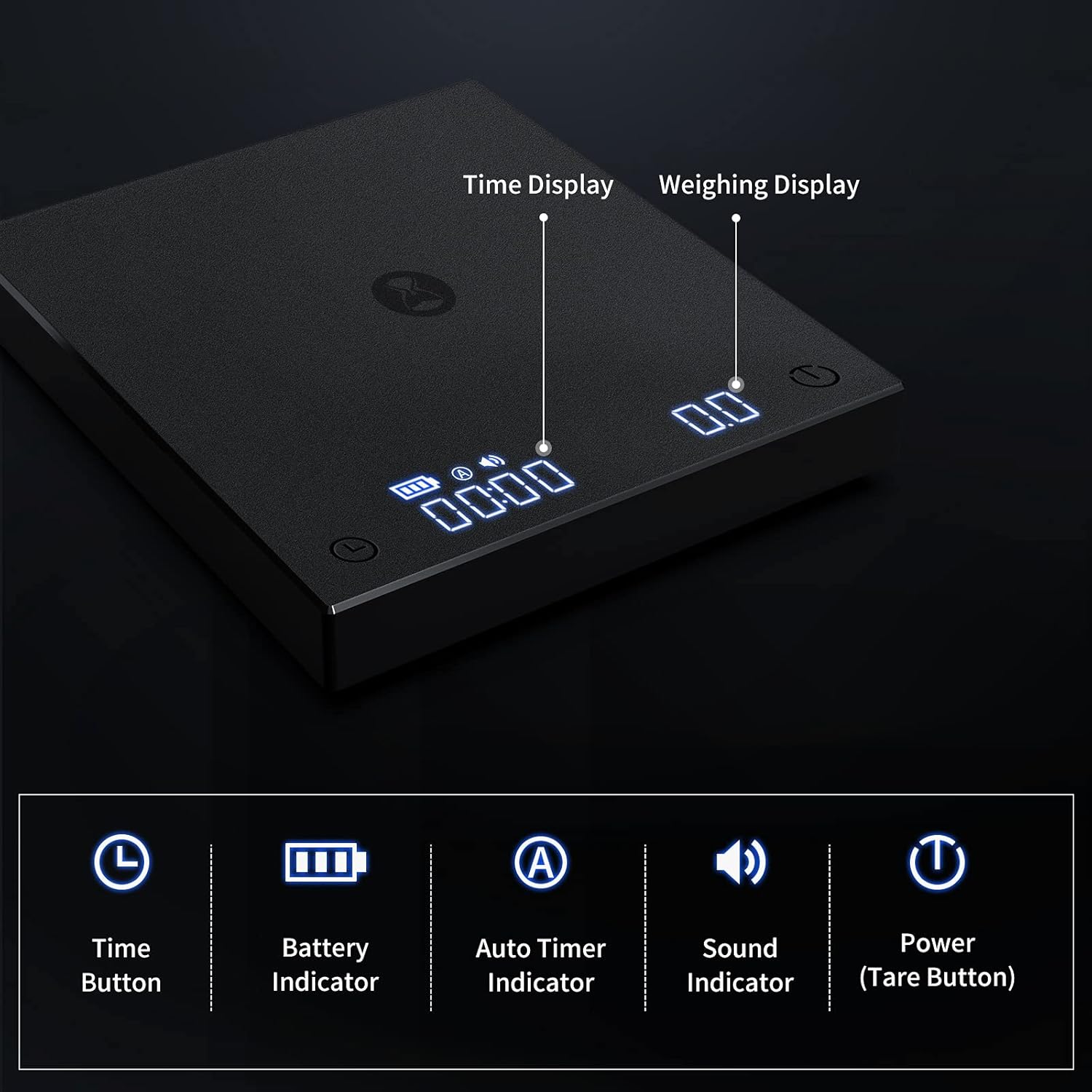 TIMEMORE Coffee Scale Basic 2.0 Electronic Espresso Scale with with Timer, 2000 Grams and Water Flow Rate and Timer Function TIMEMORE Coffee Scale Basic 2.0 Electronic Espresso Scale with with Timer, 2000 Grams and Water Flow Rate and Timer Function - Image 10
