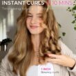 TYMO Automatic Rotating Curling Iron - TYMO CURLPRO Beach Waves 1 Inch Curling Wand, Metallic Gray