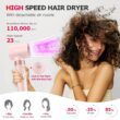 MESCOMB 5 in 1 High-Speed Hot Air Styler - Professional Frizz-Free Blow Dryer Brush - Curl, Volumize, Straighten with Travel Bag