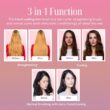 Alure Heated Styling Brush - 3-in-1 Ionic Hair Curler/Straightener with Anti-Scald Nylon Bristles