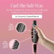 Alure Heated Styling Brush - 3-in-1 Ionic Hair Curler/Straightener with Anti-Scald Nylon Bristles
