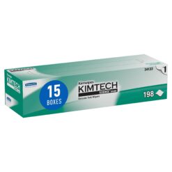 Kimtech 34133 Kimwipes Delicate Task Wipers, 1-Ply, 11 4/5 x 11 4/5, 198 Count (Pack of 15), White