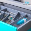 Kitchen Mama Auto Electric Can Opener – Automatic, Hands Free, Smooth Edge, Battery Operated (Sky Blue)