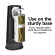 Hamilton Beach 2-in-1 Electric Automatic Can Opener for Kitchen with Hands-Free Removable Walking Head, Black (76611F)