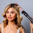 Beachwaver B1 Rotating Curling Iron - Automatic 1 Inch Ceramic Curling Iron, Dual Voltage (BW160) in Midnight Rose
