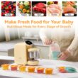 Chefhandy Baby Food Maker, 5 in 1 Baby Food Processor with Steaming Basket, Auto Cooking & Grinding (Yellow)