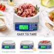 RUJIXU Large Digital Kitchen Scale 30KG Commercial Food Scale 66LB