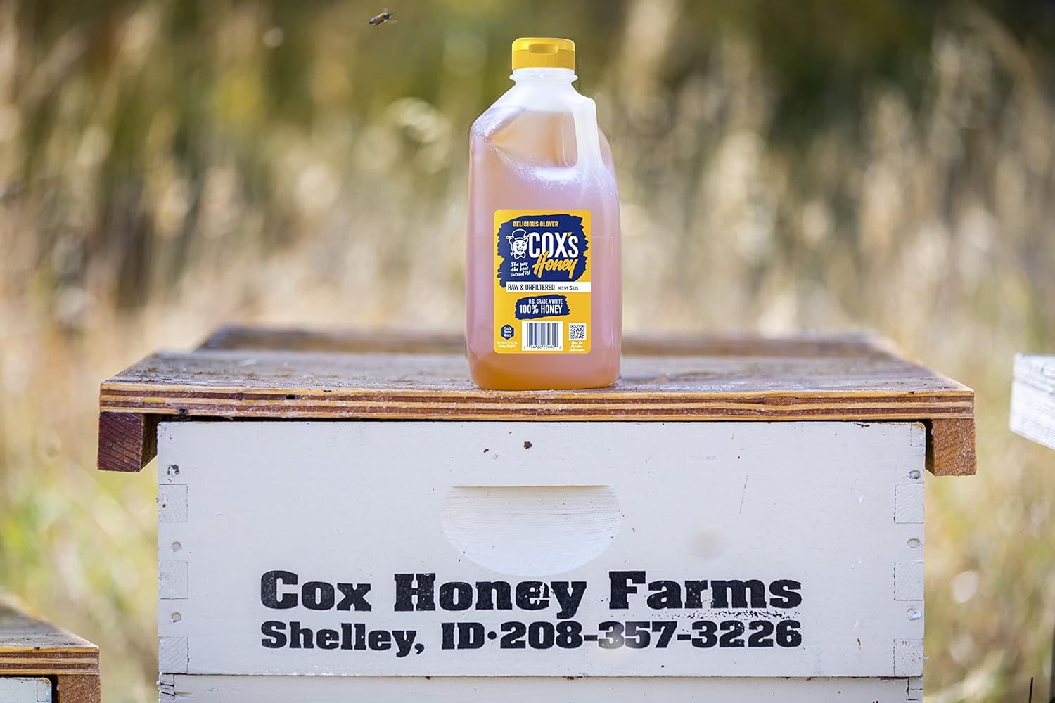 Cox's Honey Pure, Raw Unfiltered Clover , Rich in Nutrients, Family Owned Apiary, 5 lbs Jug Cox's Honey Pure, Raw Unfiltered Clover , Rich in Nutrients, Family Owned Apiary, 5 lbs Jug - Image 4