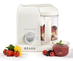 BEABA Babycook Solo 4 in 1 Baby Food Maker, Puree Steamer and Blender for Purees, Grinder with Auto Steam Cooking, White