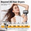 Hair Dryer, 160000 RPM Professional High-Speed Blow Dryer 500 Millions Negative Ionic Care Hair Dryer, Gray Hair Dryer, 160000 RPM Professional High-Speed Blow Dryer 500 Millions Negative Ionic Care Hair Dryer, Gray