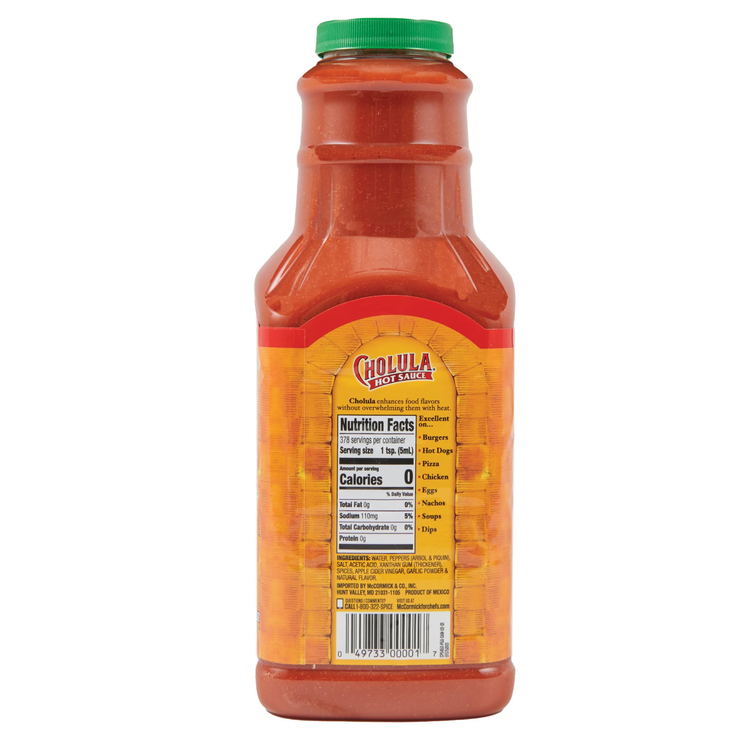 Cholula Original Hot Sauce, 64 fl oz - One 64 Fluid Ounce Bulk Container of Hot Sauce with Mexican Peppers and Signature Spice Blend Cholula Original Hot Sauce, 64 fl oz - One 64 Fluid Ounce Bulk Container of Hot Sauce with Mexican Peppers and Signature Spice Blend - Image 8