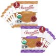 Gluten Free Organic Stroopwafels by Swoffle, Caramel Filled & French Vanilla, (12) Individually Wrapped Waffles, (6) of Each Flavor, 1.16oz Wafers