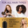 OMOteam Professional Blowout Hair Dryer Brush, Black Gold Dryer and Volumizer, Hot Air Brush for Women, 75MM Oval Shape (Black Gold)