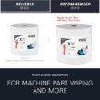 WypAll PowerClean X80 Heavy Duty Cloths, Jumbo Roll (41025), Extended Use Towels, White (475 Sheets/Roll, 1 Roll/Case, 475 Sheets/Case)