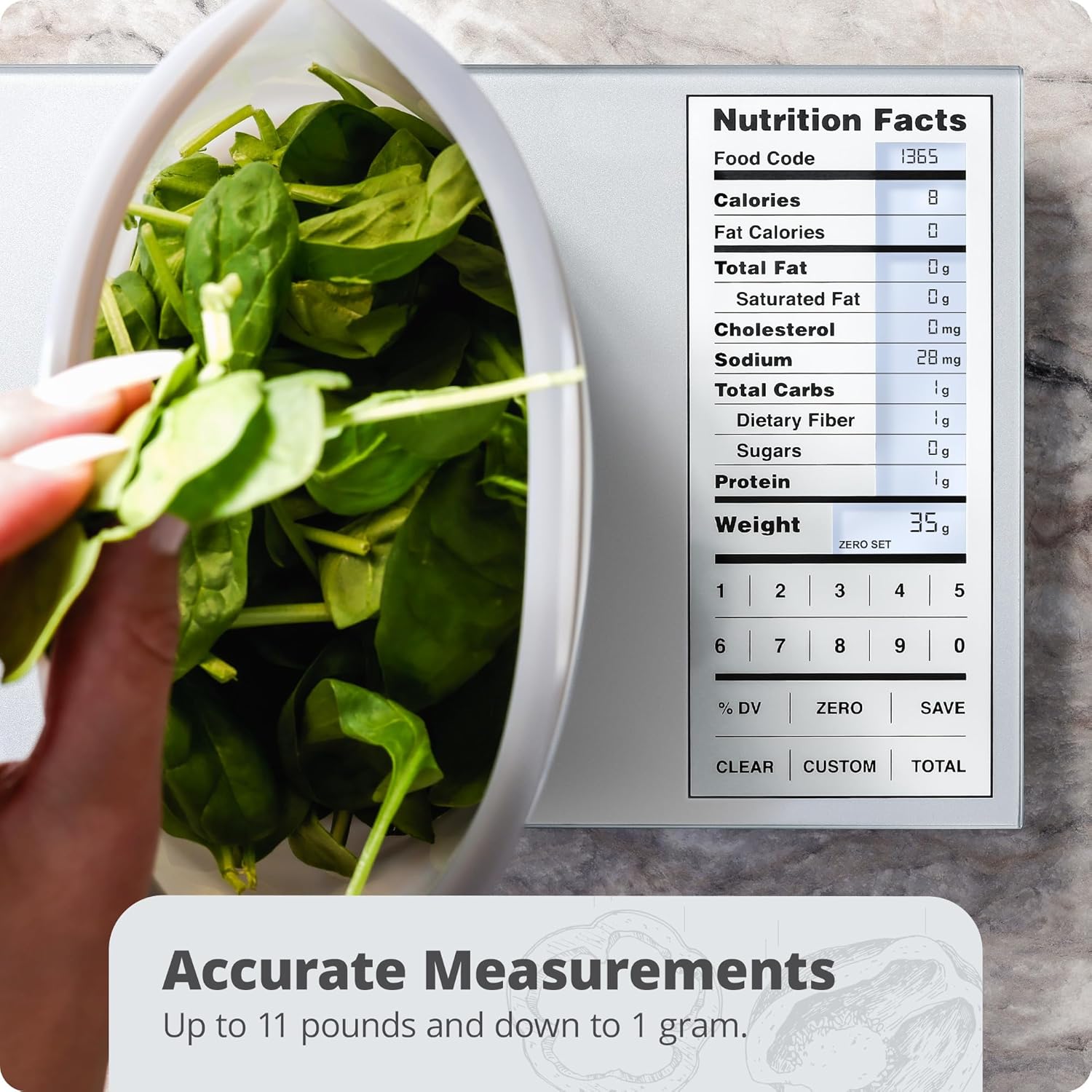 Nutrition Scale by Greater Goods with Food Grade Glass, Perfect for Calorie Counting, Meal Prep, and Weight Loss (Silver) Nutrition Scale by Greater Goods with Food Grade Glass, Perfect for Calorie Counting, Meal Prep, and Weight Loss (Silver) - Image 5