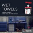 WypAll PowerClean ProScrub Heavy Duty Wet Towels (91371), Dual Action Cleaning, Large 9.5" x 12" Wipes, Bucket Included (75 Sheets/Container)