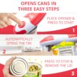 Kitchen Mama Auto Electric Can Opener - Automatic, Hands Free, Smooth Edge, Battery Operated (Red)