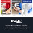 WypAll PowerClean ProScrub Heavy Duty Wet Towels (91371), Dual Action Cleaning, Large 9.5" x 12" Wipes, Bucket Included (75 Sheets/Container)