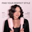 TYMO ROVY Beach Waves Curling Wand, Ionic Deep Waver Hair Curler Tool with Ceramic 3 Barrel, Pink, 1 Inch