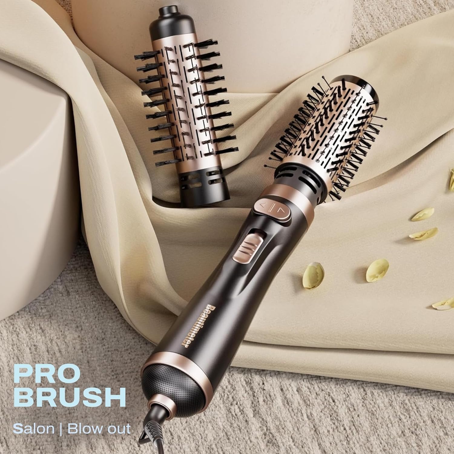 Beautimeter 3-in-1 Hot Air Styler: Rotating Blow Dryer Brush with 2-Inch and 1.5-Inch Brushes Beautimeter 3-in-1 Hot Air Styler: Rotating Blow Dryer Brush with 2-Inch and 1.5-Inch Brushes - Image 9
