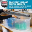 Rubbermaid Roughneck Clear 95 Qt/23.75 Gal Storage Containers, Pack of 4