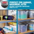 Rubbermaid Roughneck Clear 95 Qt/23.75 Gal Storage Containers, Pack of 4