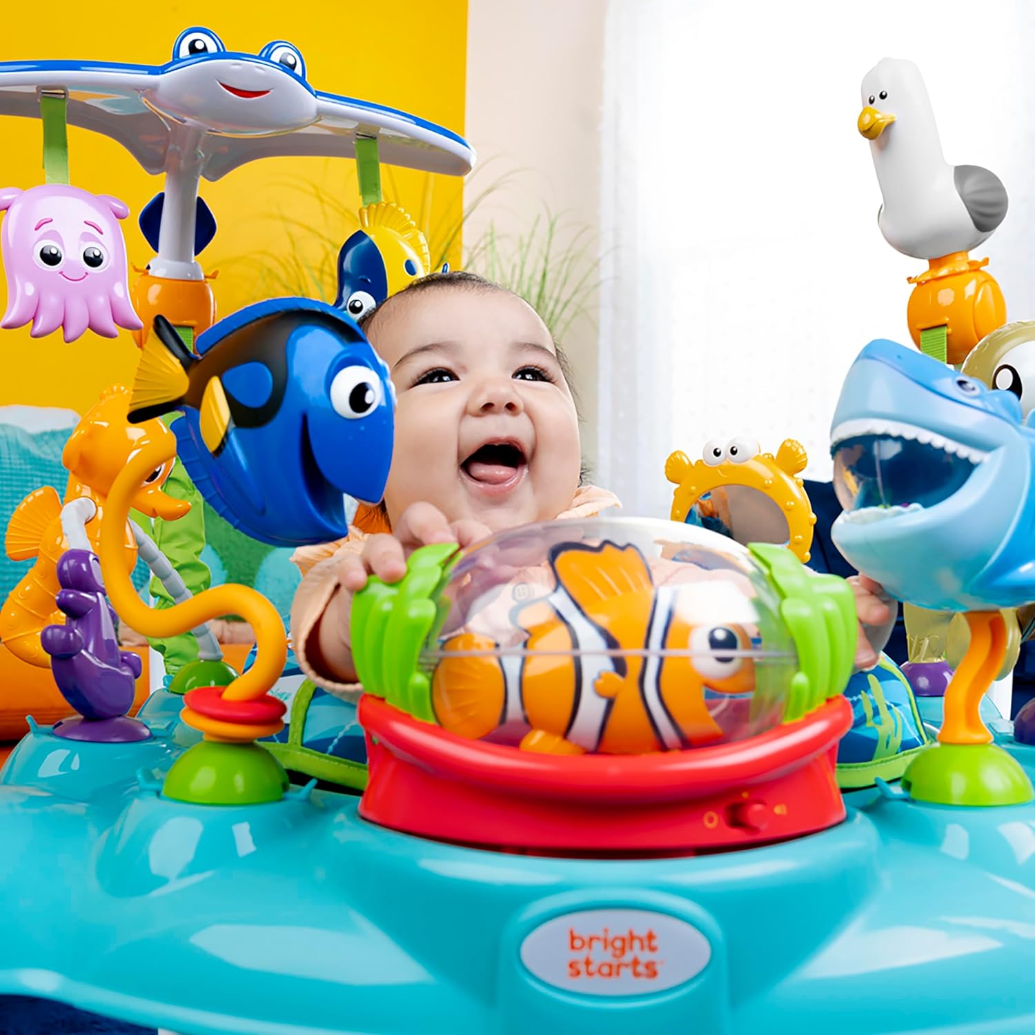 Bright Starts Disney Baby Finding Nemo Sea of Activities Baby Activity Center Jumper with Interactive Toys, Lights, Songs & Sounds, 6-12 Months (Blue) Bright Starts Disney Baby Finding Nemo Sea of Activities Baby Activity Center Jumper with Interactive Toys, Lights, Songs & Sounds, 6-12 Months (Blue) - Image 13