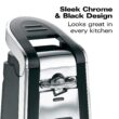 Hamilton Beach Smooth Touch Electric Automatic Can Opener with Easy Push Down Lever, Extra Tall, Black and Chrome (76606AG)