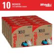 Wypall General Clean X60 Multi-Task Cleaning Cloths (34790), Pop-Up Box, White, 10 Boxes/Case, 126 Sheets/Box, 1,260 Sheets/Case