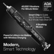 Aquasonic Black Series Ultra Whitening Toothbrush – ADA Accepted Electric Toothbrush- 8 Brush Heads & Travel Case