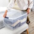 Rubbermaid Cleverstore 95 Quart Clear Stackable Large Plastic Storage Containers with Lids for Office and Home Organization, Clear (4 Pack)