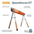 BORA PM-4550 30 in. to 36 in. H Steel Speed Horse XT Adjustable Height Sawhorse with Auto Release Legs