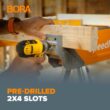 BORA PM-4550 30 in. to 36 in. H Steel Speed Horse XT Adjustable Height Sawhorse with Auto Release Legs