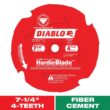 DIABLO 7-1/4in. x 4-Teeth HardieBlade Saw Blade for Fiber Cement