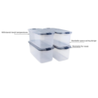 Rubbermaid Roughneck Clear 95 Qt/23.75 Gal Storage Containers, Pack of 4