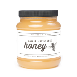 TJO Bees Raw and Unfiltered Honey (5 LB (80 OZ) Jar)