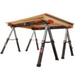 PROTOCOL SAW46 46 in. x 29 in. Lightweight Aluminum Adjustable Height Collapsible Sawhorse
