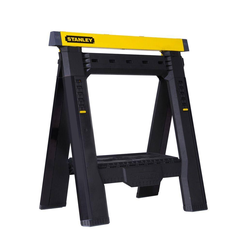 Stanley STST60626 32 in. H Plastic 2-Way Adjustable Folding Sawhorse (2 Pack) Stanley STST60626 32 in. H Plastic 2-Way Adjustable Folding Sawhorse (2 Pack) - Image 5