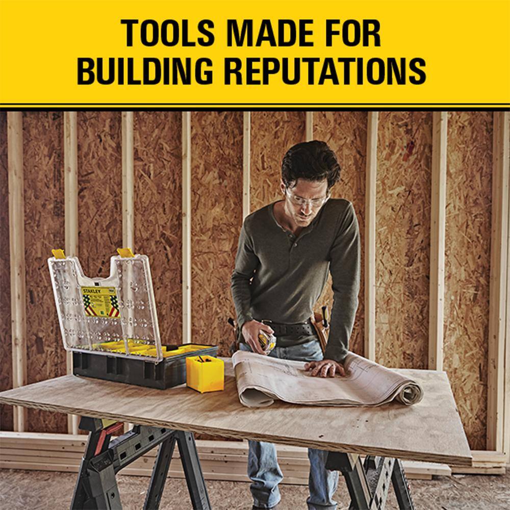 Stanley STST60626 32 in. H Plastic 2-Way Adjustable Folding Sawhorse (2 Pack) Stanley STST60626 32 in. H Plastic 2-Way Adjustable Folding Sawhorse (2 Pack) - Image 2