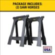 Stanley STST60952 4 in. W x 32 in. H Plastic Folding Sawhorse (2 Pack)
