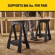 Stanley STST60952 4 in. W x 32 in. H Plastic Folding Sawhorse (2 Pack)