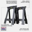 Stanley STST60952 4 in. W x 32 in. H Plastic Folding Sawhorse (2 Pack)