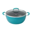 The Pioneer Woman Frontier Speckle 18-Piece Aluminum Cookware Set, Teal