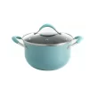 The Pioneer Woman Frontier Speckle 24-Piece Aluminum Cookware Combo Set, Turquoise, Blue