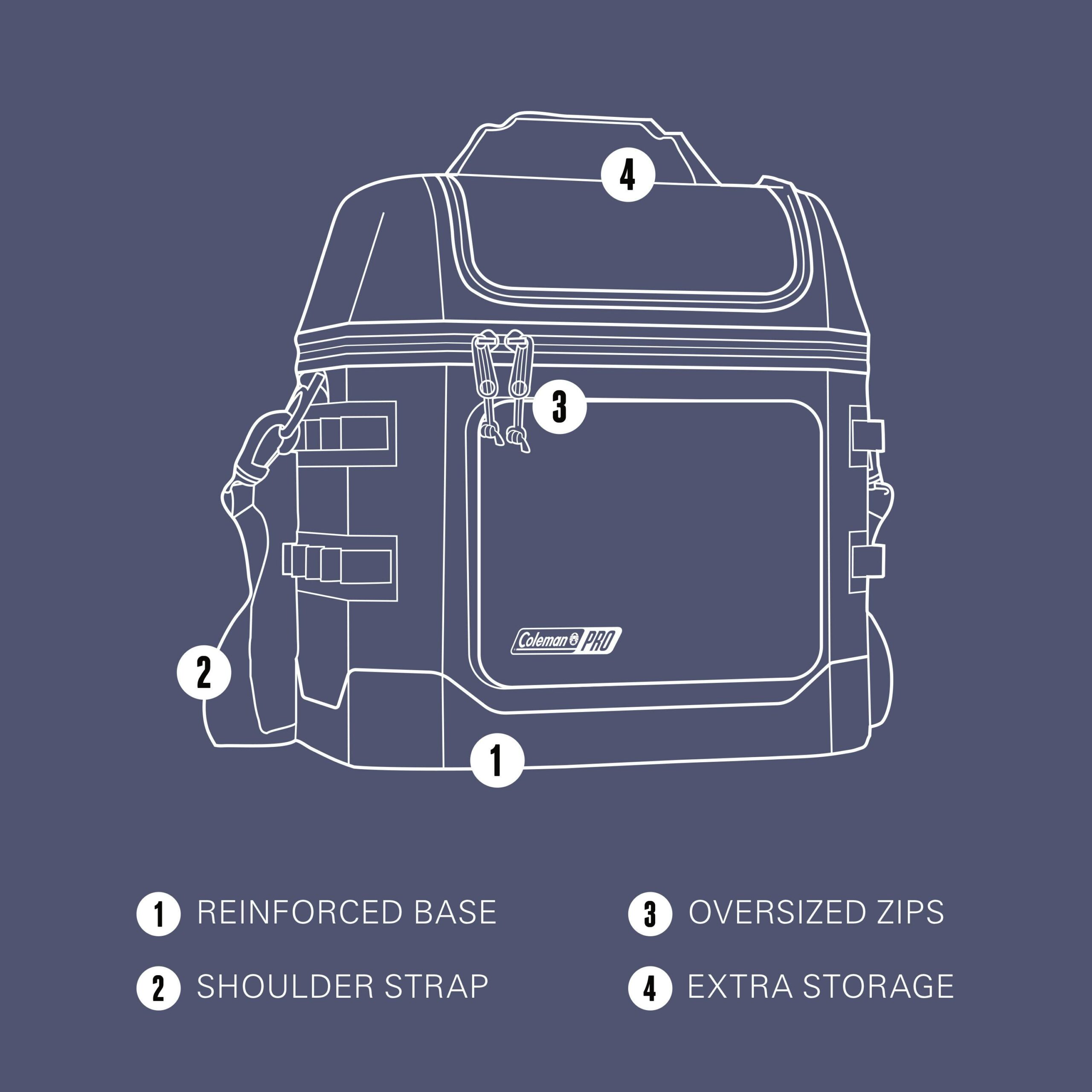 Coleman Pro 24-Can Soft Cooler, Neptune Coleman Pro 24-Can Soft Cooler, Neptune - Image 6