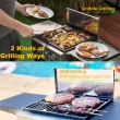Sophia & William 2-Burner Gas Grill and Griddle Combo with Wheels