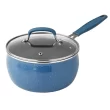The Pioneer Woman Frontier Speckle 18 Piece Nonstick Aluminum Cookware Set, Blue