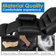 TrumanPick Manual Recliner Rocker Chair, Leather Rocker Recliner Living Room Theater Reclining Chairs for Adults Small Spaces, Black